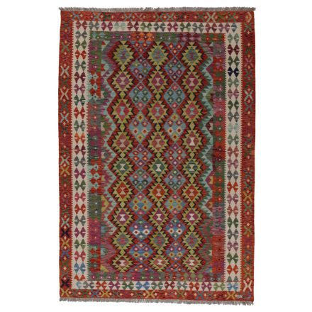 Chobi Kilim szőnyeg 201x295 kézi szövésű afgán gyapjú kilim