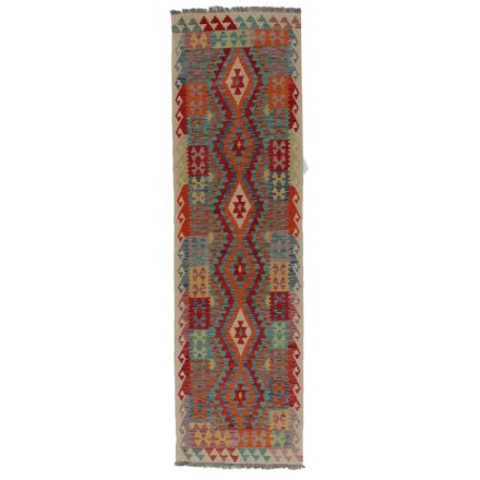 Chobi Kilim szőnyeg 84x300 kézi szövésű afgán gyapjú kilim