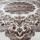 Klasszikus szőnyeg bézs barna Isfahan 160x230 gépi szőnyeg a nappaliba 1012CB160230