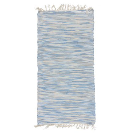 Rongyszőnyeg 71x139 kék-fehér pamut rongyszőnyeg