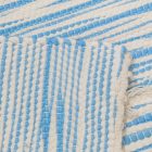 Rongyszőnyeg 71x139 kék-fehér pamut szőnyeg