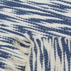 Rongyszőnyeg 74x201 kék-fehér pamut szőnyeg