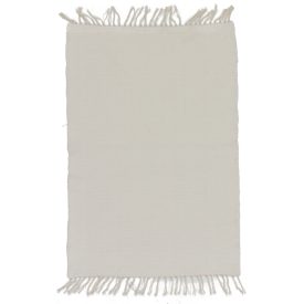 Rongyszőnyeg 99x70 fehér pamut szőnyeg