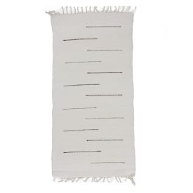 Rongyszőnyeg 79x134 bézs pamut szőnyeg