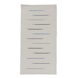 Rongyszőnyeg 70x129 bézs pamut szőnyeg