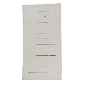 Rongyszőnyeg 71x140 fehér pamut szőnyeg