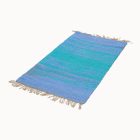 Rongyszőnyeg 71x130 kék pamut szőnyeg