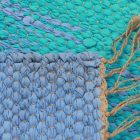 Rongyszőnyeg 71x130 kék pamut szőnyeg