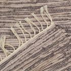 Rongyszőnyeg 125x72 barna pamut szőnyeg