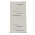 Rongyszőnyeg 68x129 fehér pamut szőnyeg