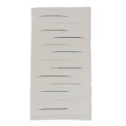 Rongyszőnyeg 68x129 fehér pamut szőnyeg