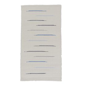 Rongyszőnyeg 68x129 fehér pamut szőnyeg