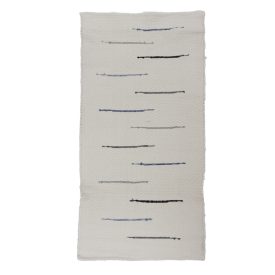 Rongyszőnyeg 70x134 fehér pamut szőnyeg