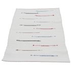 Rongyszőnyeg 130x69 fehér pamut szőnyeg