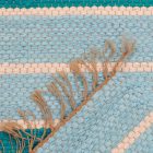 Rongyszőnyeg 129x71 kék pamut szőnyeg