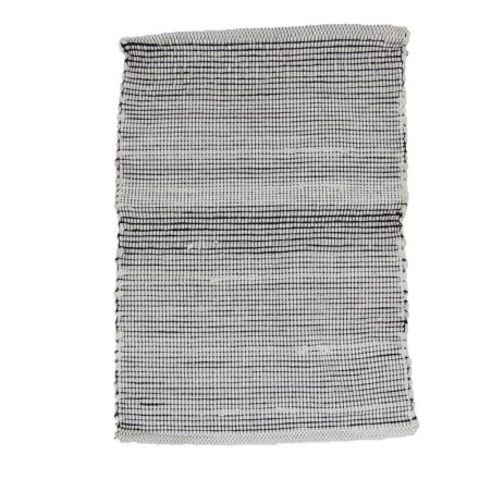 Rongyszőnyeg 59x84 fehér-fekete pamut rongyszőnyeg