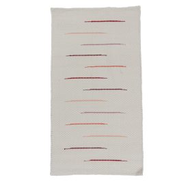 Rongyszőnyeg 70x129 fehér pamut szőnyeg