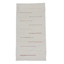 Rongyszőnyeg 70x138 fehér pamut szőnyeg