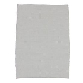 Rongyszőnyeg 85x62 fehér pamut szőnyeg