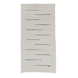 Rongyszőnyeg 75x135 fehér pamut szőnyeg