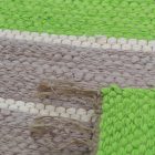 Rongyszőnyeg 68x131 zöld-szürke pamut szőnyeg