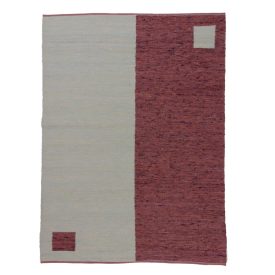   Gyapjú szőnyeg nappaliba Rustic 273x237 szövött szőnyeg natúr gyapjúból