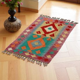   Afgán Kilim szőnyeg Chobi 59x92 kézi szövésű etnikai kilim