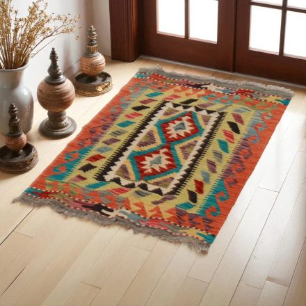 Kilim szőnyeg Chobi 94x61 kézi szövésű afgán gyapjú kilim