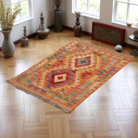   Kilim szőnyeg Chobi 67x94 kézi szövésű afgán gyapjú kilim