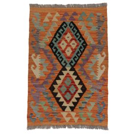   Etnikai Kilim szőnyeg Chobi 95x65 kézi szövésű afgán gyapjú kilim