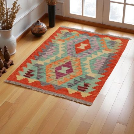 Kilim szőnyeg Chobi 92x62 kézi szövésű afgán gyapjú kilim