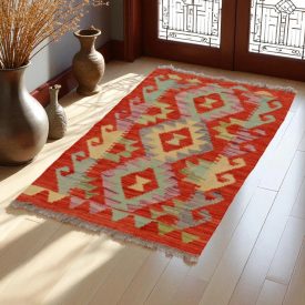  Chobi Kilim szőnyeg 101x59 kézi szövésű afgán gyapjú kilim
