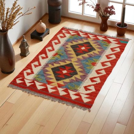 Kézi szövésű Kilim szőnyeg Chobi 62x87 afgán gyapjú kilim