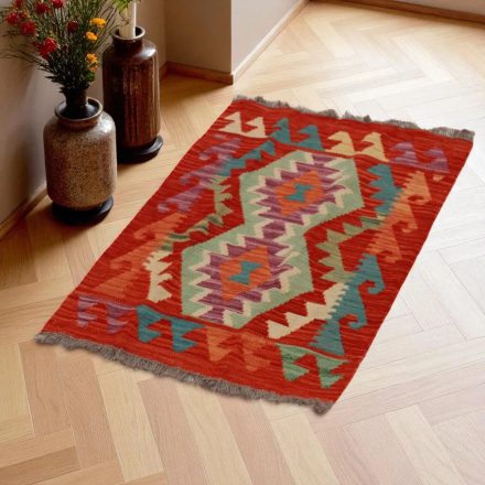Kézi szövésű Kilim szőnyeg Chobi 62x97 afgán gyapjú kilim