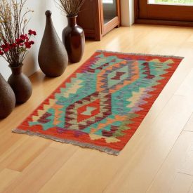  Kilim szőnyeg Chobi 90x64 kézi szövésű afgán gyapjú kilim