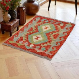   Kilim szőnyeg Chobi 87x64 kézi szövésű afgán gyapjú kilim