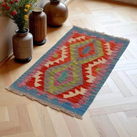   Afgán Kilim szőnyeg Chobi 56x96 kézi szövésű etnikai kilim