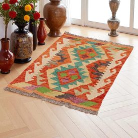   Kilim szőnyeg Chobi 88x59 kézi szövésű afgán gyapjú kilim