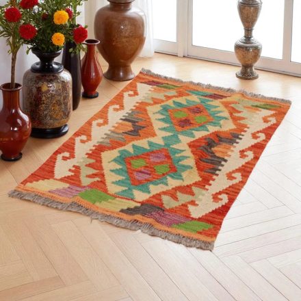 Kilim szőnyeg Chobi 88x59 kézi szövésű afgán gyapjú kilim