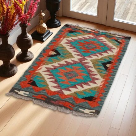 Etnikai Kilim szőnyeg Chobi 97x58 kézi szövésű afgán gyapjú kilim