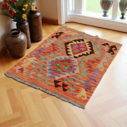 Etnikai Kilim szőnyeg Chobi 95x67 kézi szövésű afgán gyapjú kilim