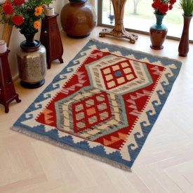   Kilim szőnyeg Chobi 64x90 kézi szövésű afgán gyapjú kilim