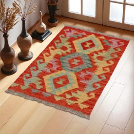   Afgán Kilim szőnyeg Chobi 58x95 kézi szövésű etnikai kilim