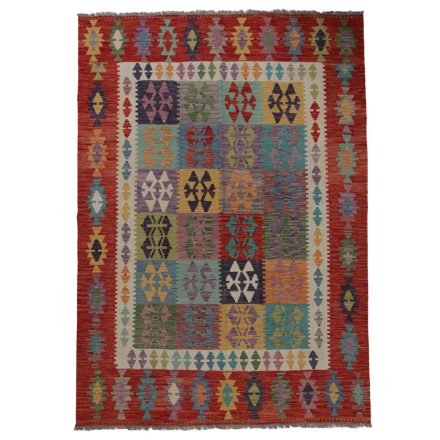 Kilim szőnyeg Chobi 251x179 kézi szövésű afgán gyapjú kilim