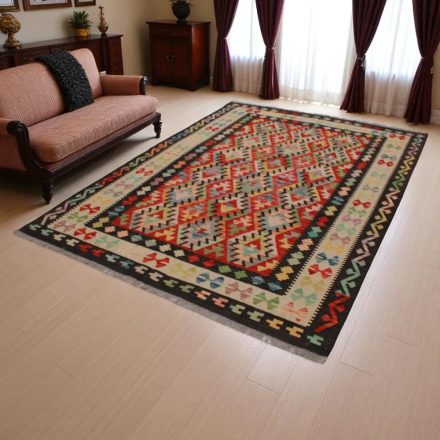 Kilim szőnyeg Chobi 245x178 kézi szövésű afgán gyapjú kilim