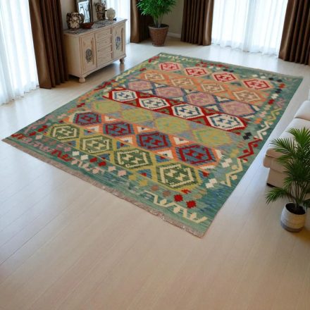Afgán szőttes Chobi 178x243 kézi szövésű gyapjú kilim