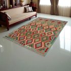 Afgán szőttes Chobi 174x250 kézi szövésű gyapjú kilim