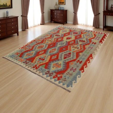 Afgán szőttes Chobi 175x240 kézi szövésű gyapjú kilim