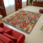 Chobi Kilim szőnyeg 182x234 kézi szövésű afgán gyapjú kilim