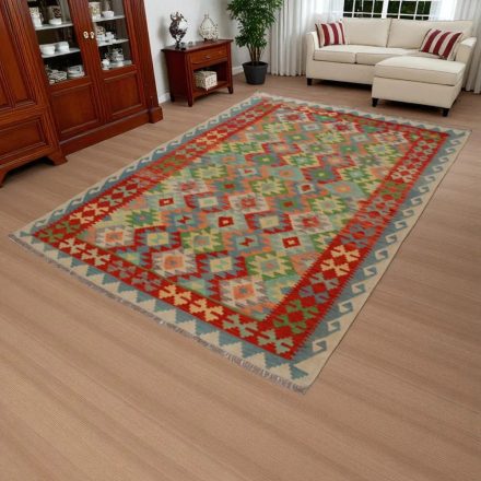 Kilim szőnyeg Chobi 247x174 kézi szövésű afgán gyapjú kilim